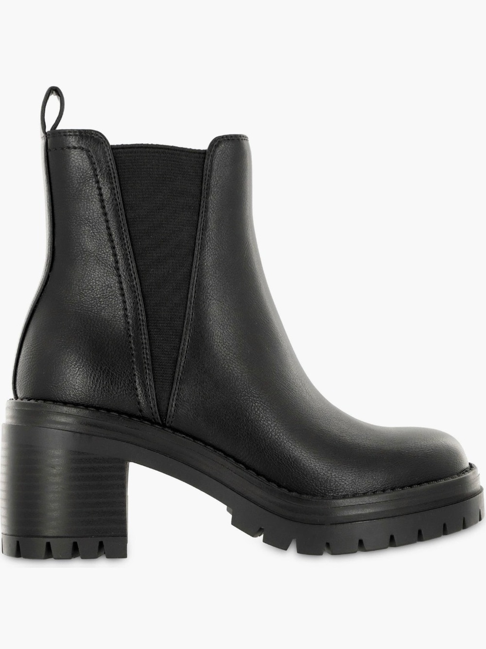 MIA Adea Black Platform Chelsea Lug Sole Boots Size 7.5